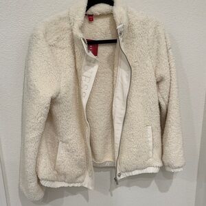 GUESS Women's Off-White Teddy Jacket